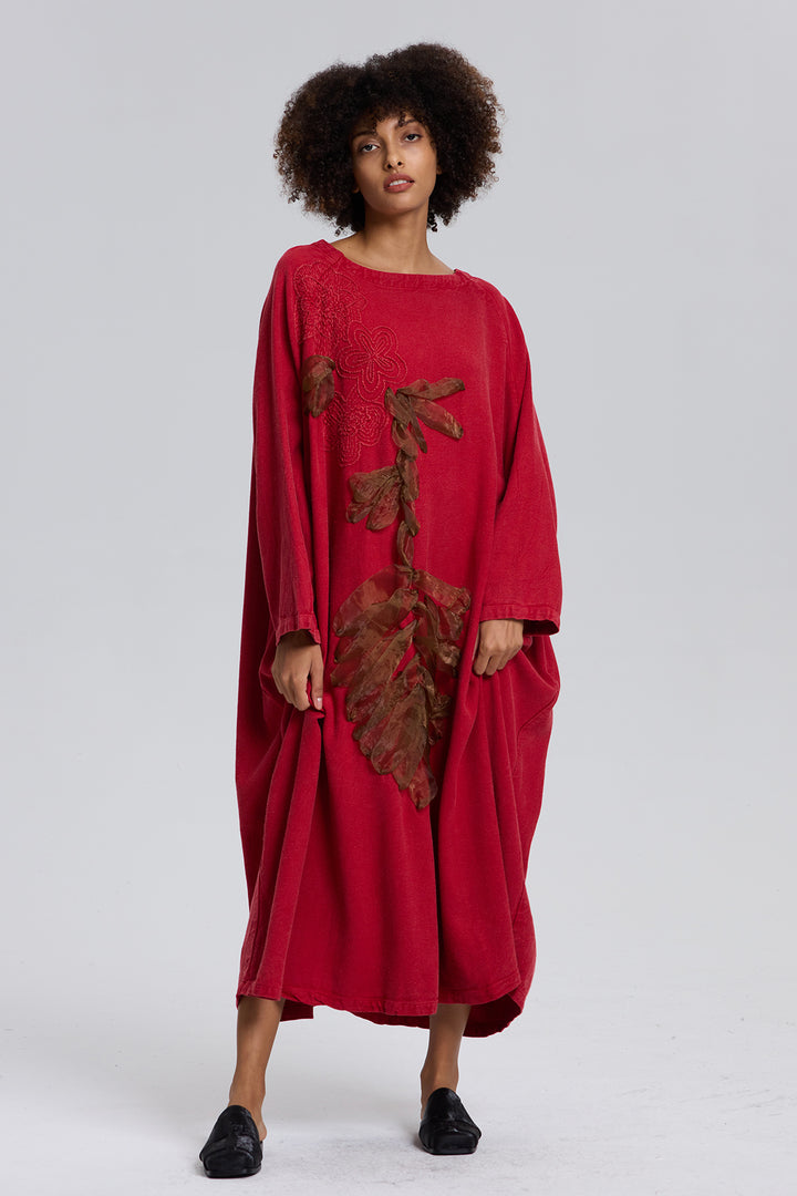 Delilah Linen Dress Red