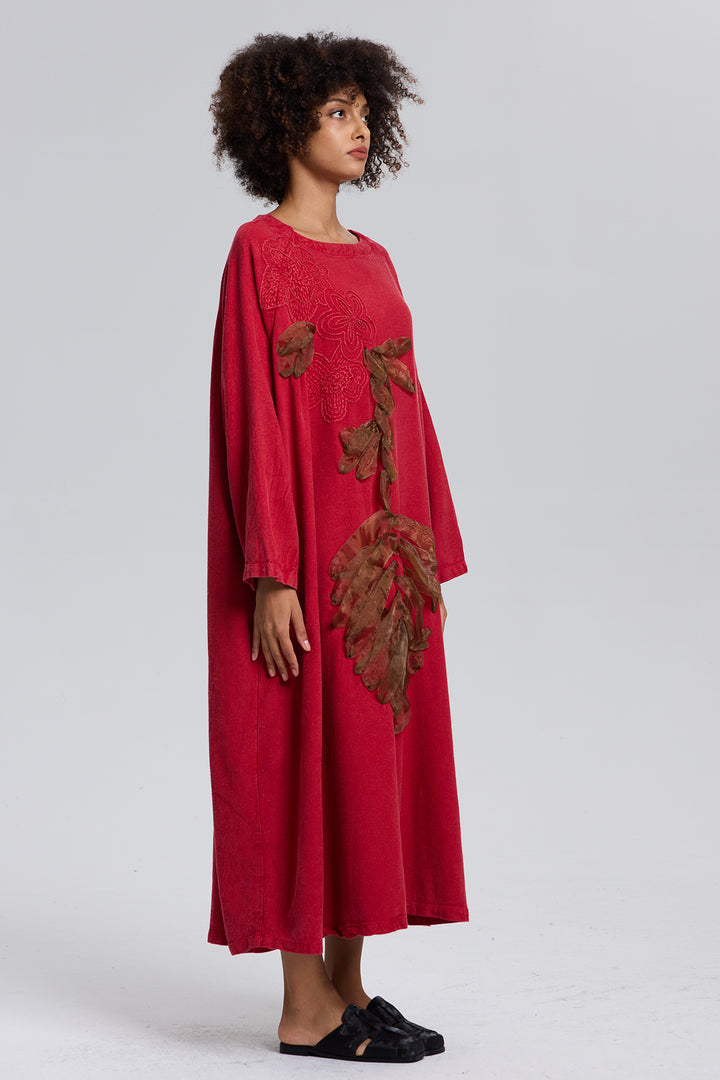 Delilah Linen Dress Red