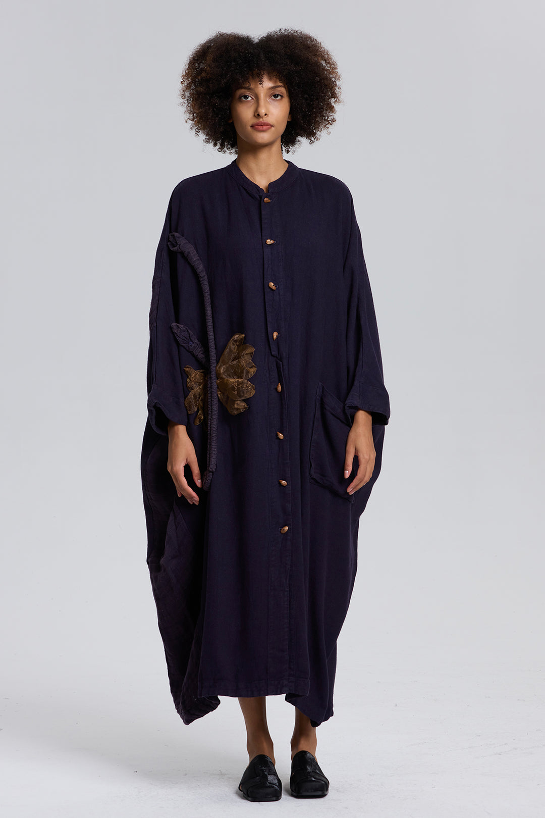 Irena Linen Dress Blue