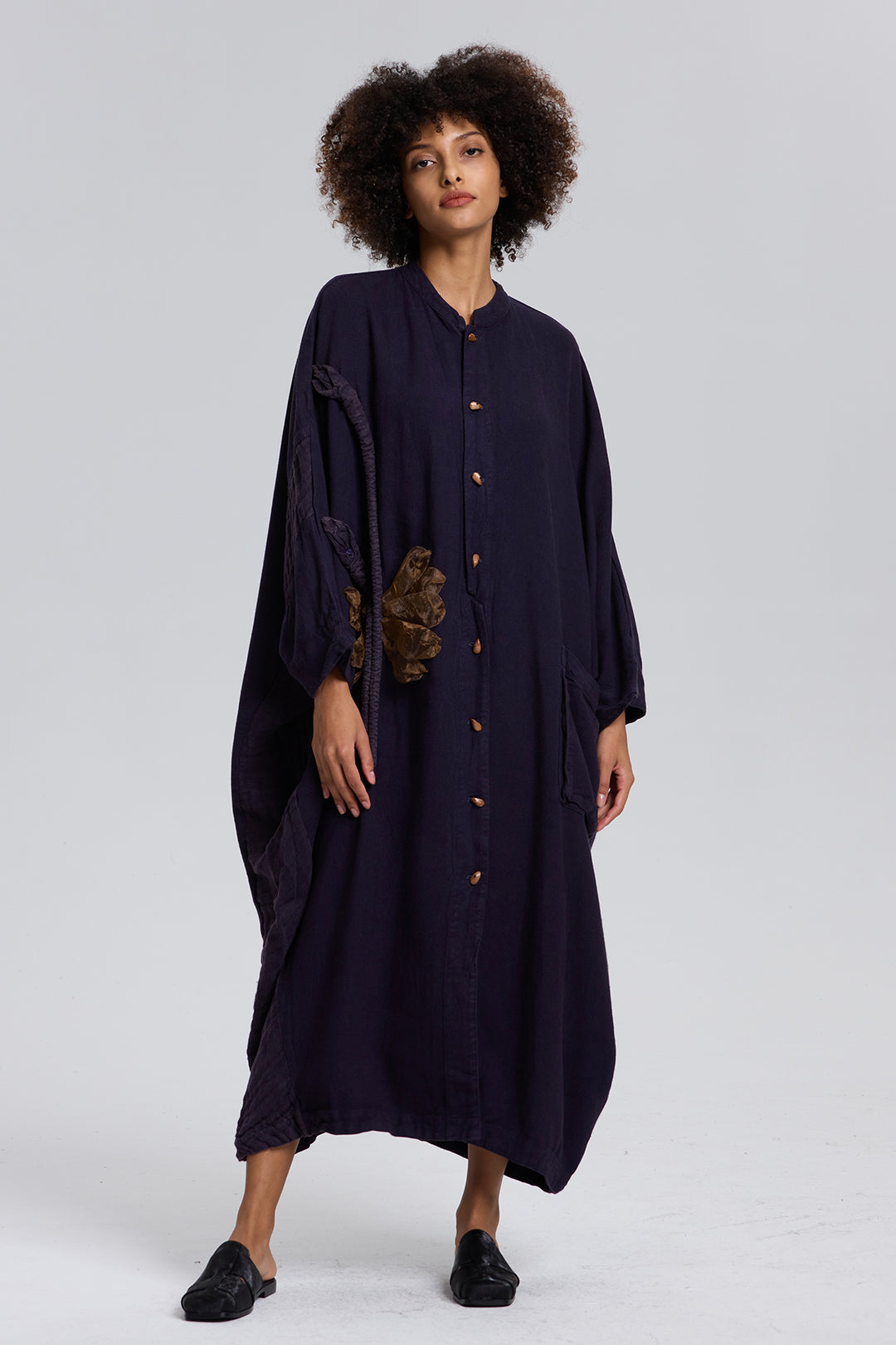 Irena Linen Dress Blue