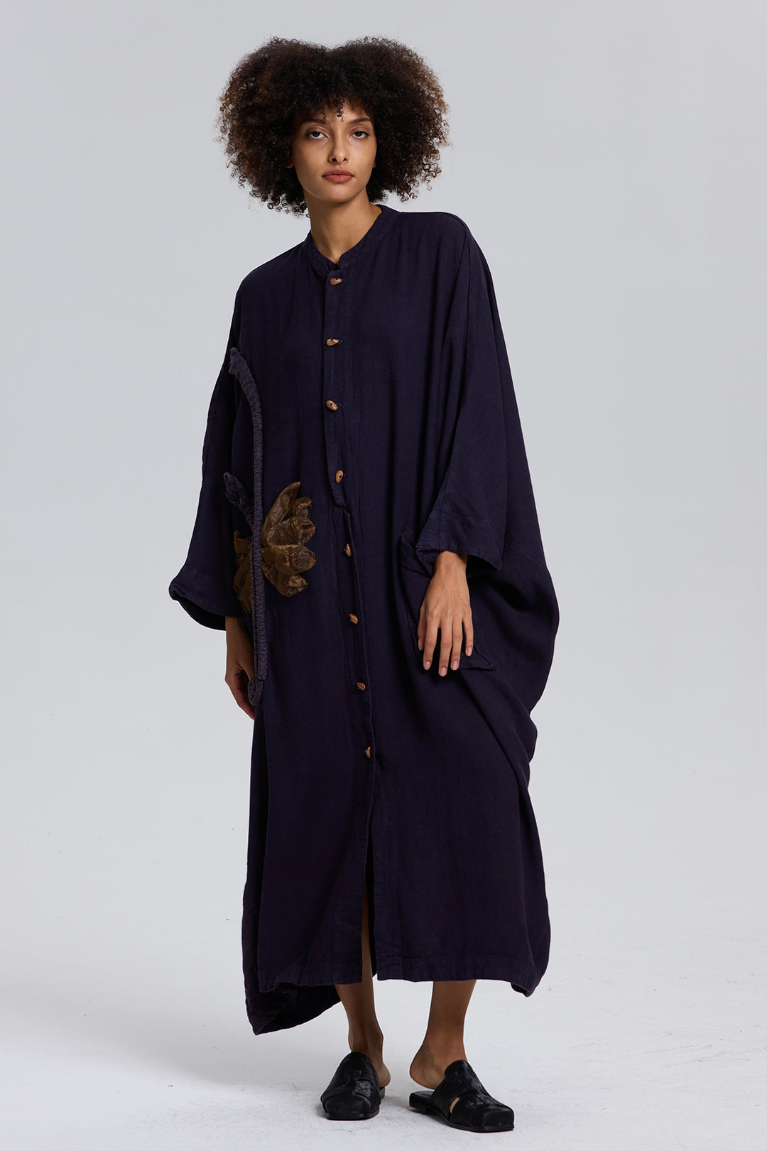 Irena Linen Dress Blue