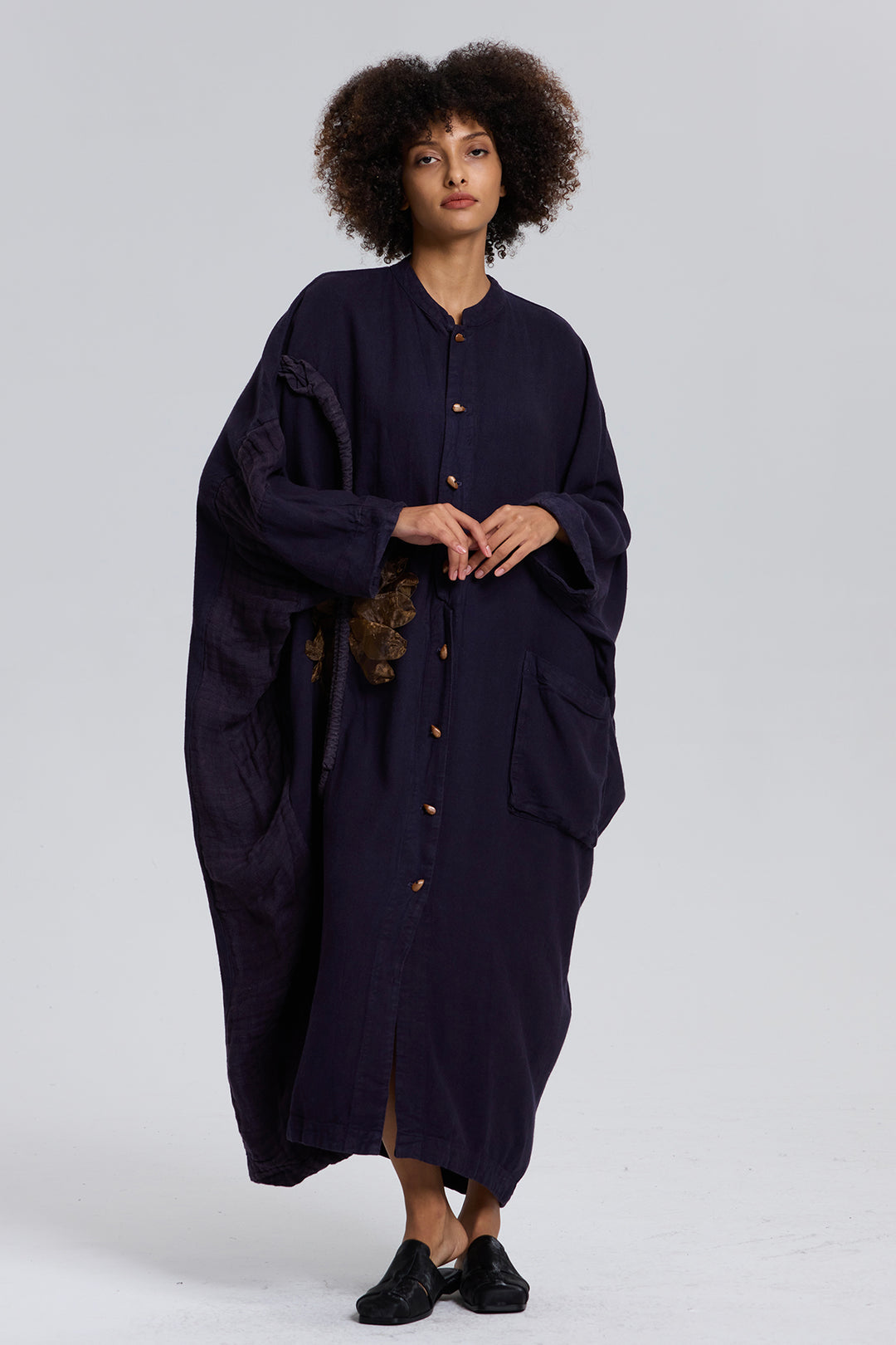 Irena Linen Dress Blue