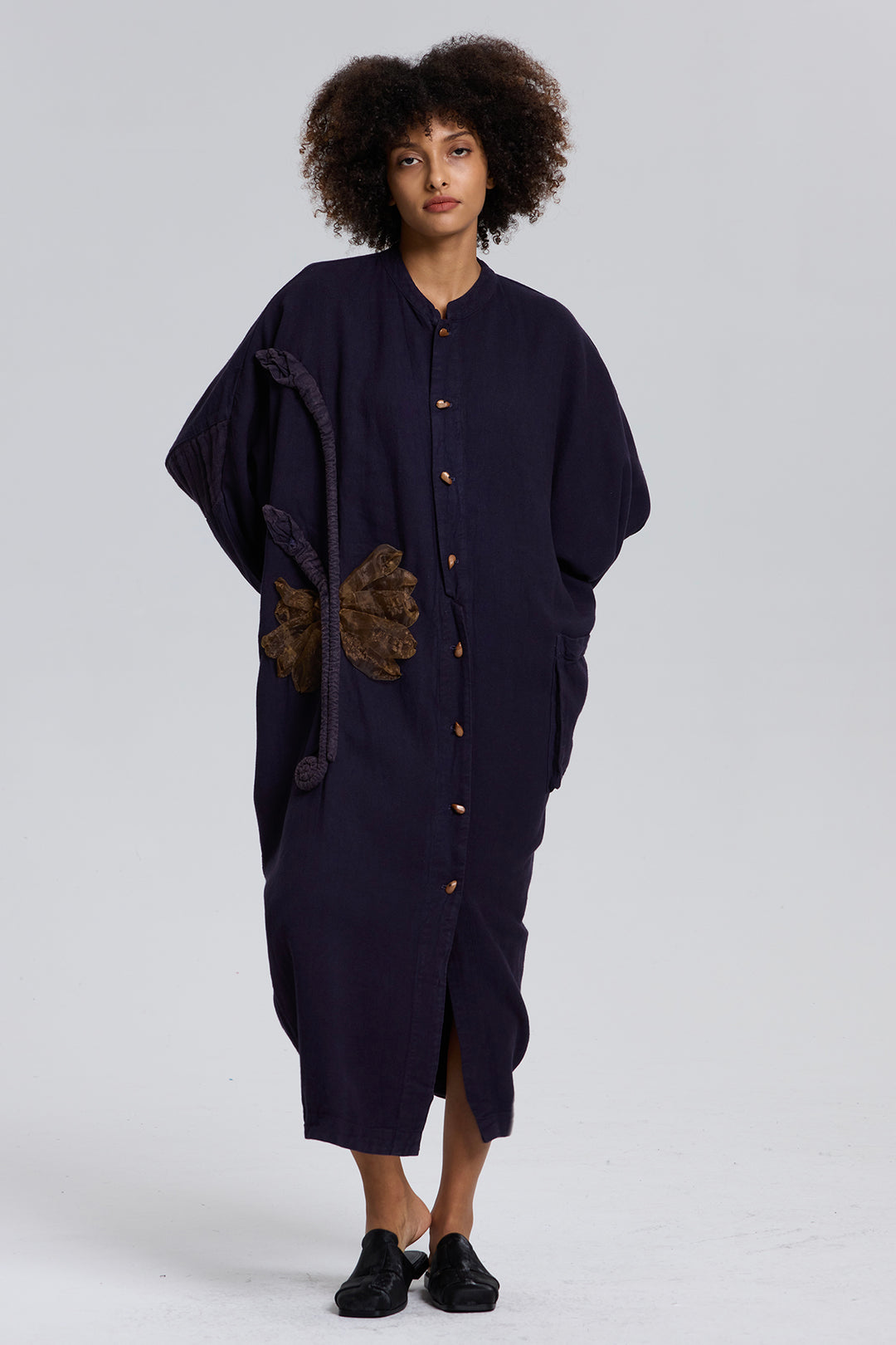 Irena Linen Dress Blue