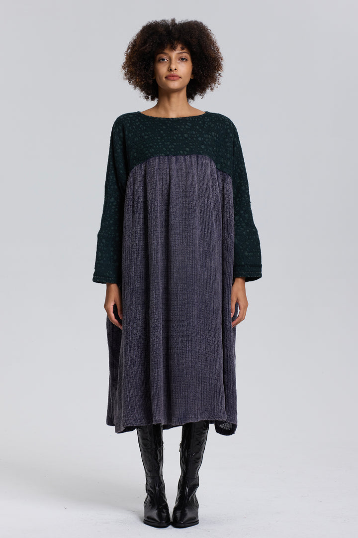 Noor Splice Linen Dress