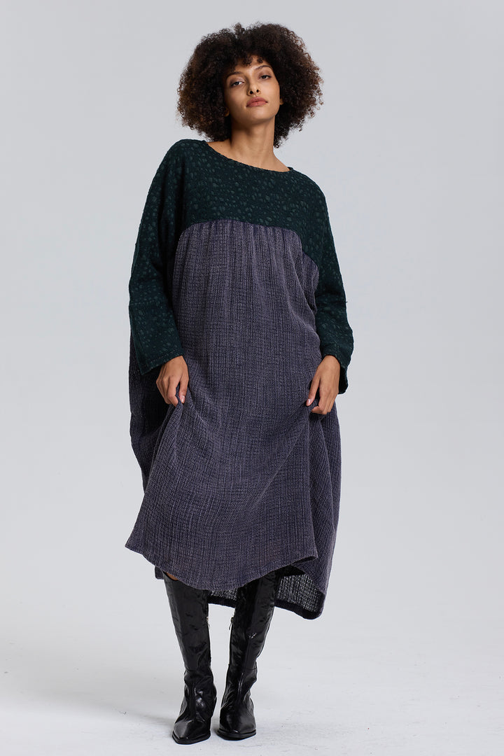 Noor Splice Linen Dress