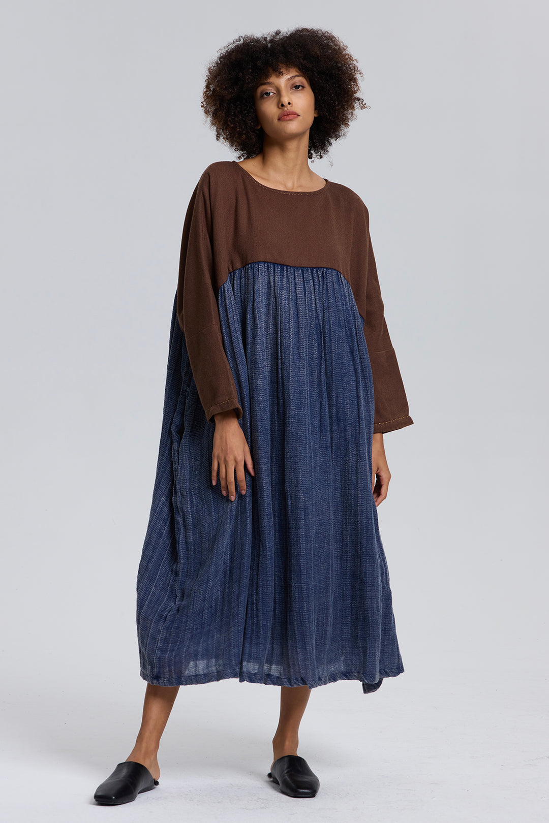 Noor Splice Linen Dress