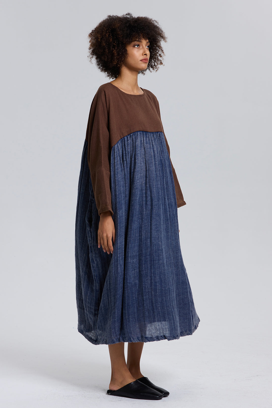 Noor Splice Linen Dress