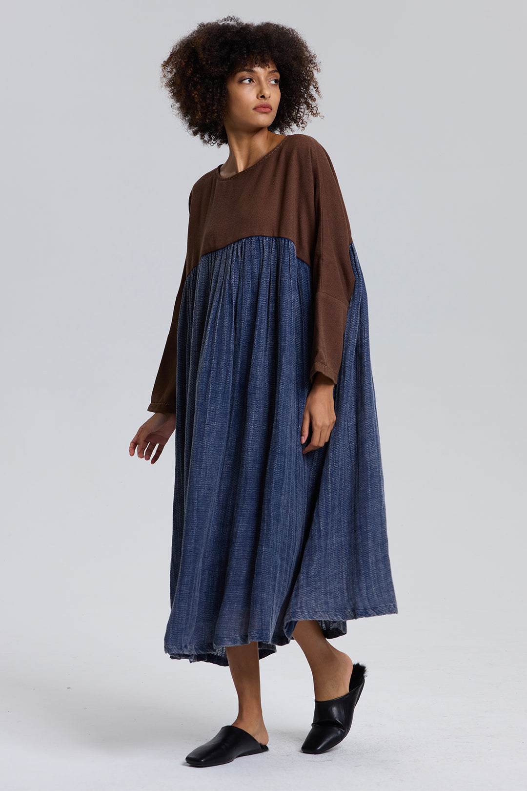 Noor Splice Linen Dress