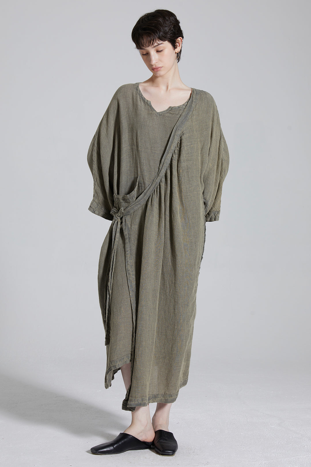 Kaleido Linen Casual Maxi Dress