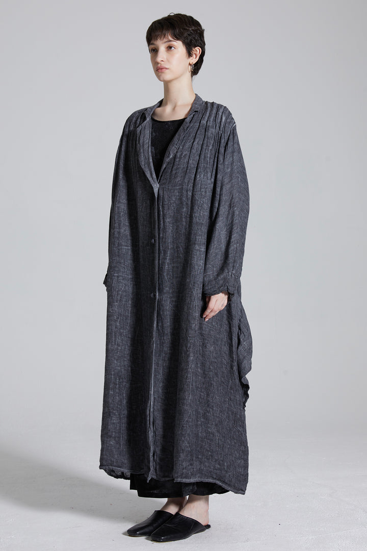 Lona Casual Cozy Linen Maxi Coat