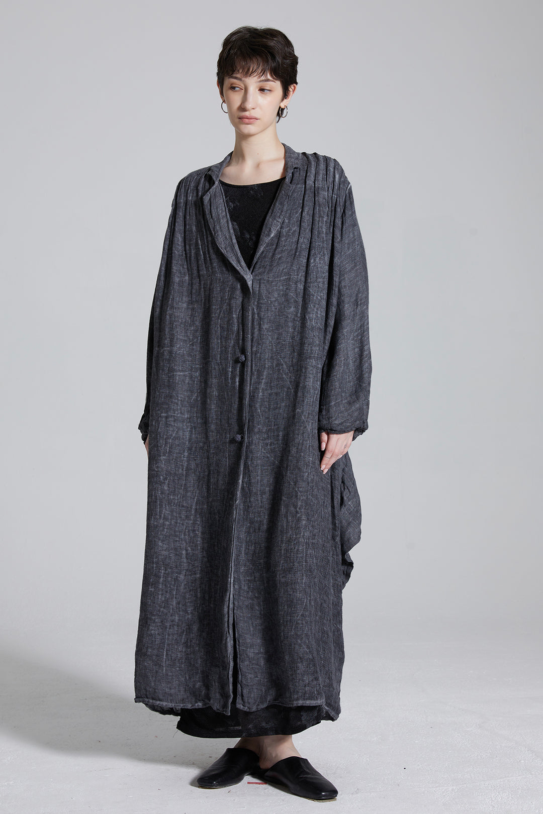 Lona Casual Cozy Linen Maxi Coat