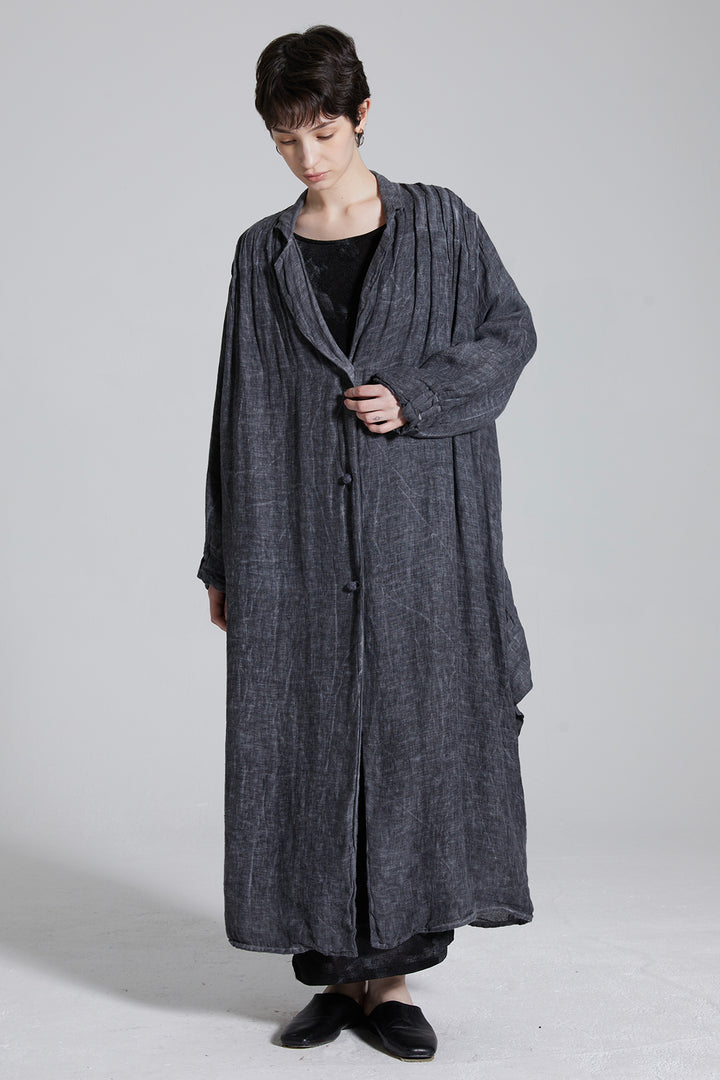 Lona Casual Cozy Linen Maxi Coat