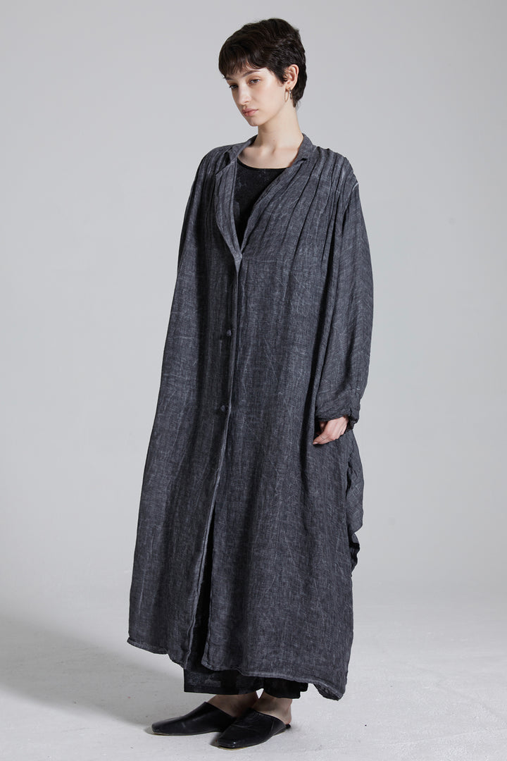 Lona Casual Cozy Linen Maxi Coat