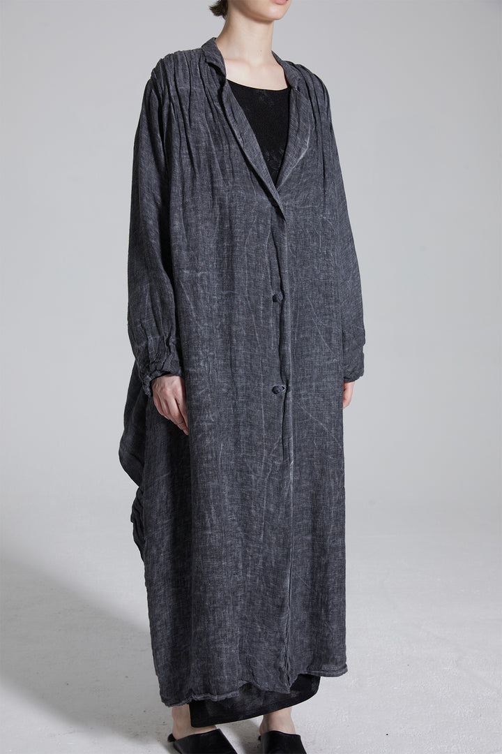 Lona Casual Cozy Linen Maxi Coat