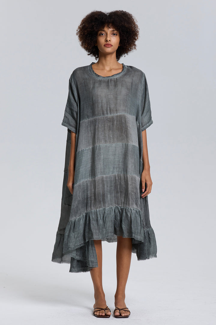 Nyx Short Sleeve Oversize Linen Dress