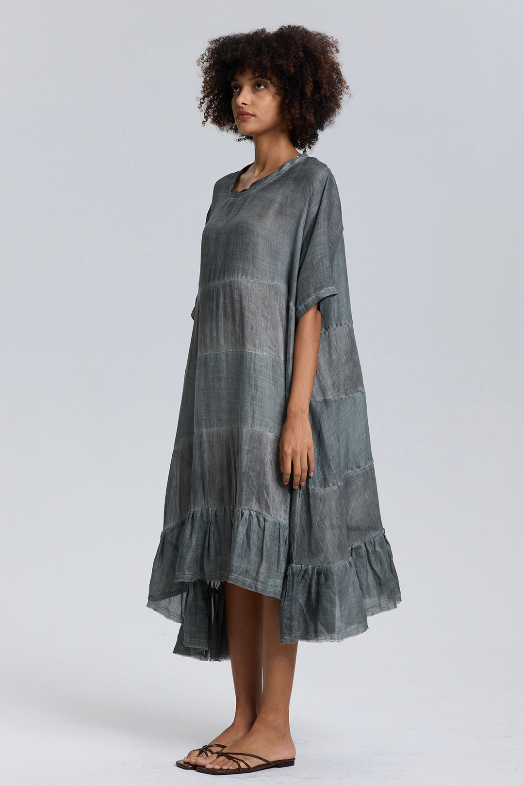 Nyx Short Sleeve Oversize Linen Dress