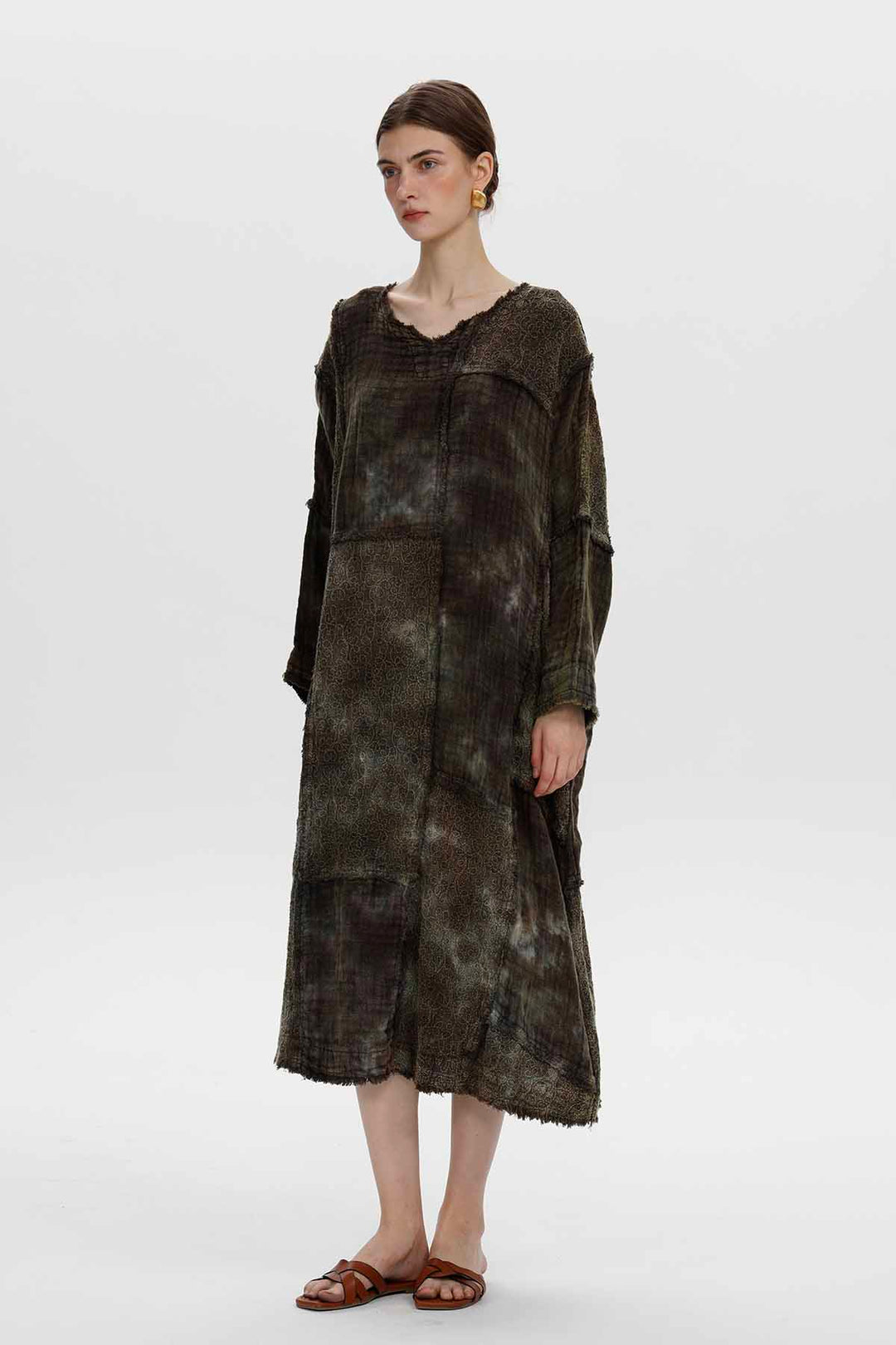 Robe en lin patchwork Maren
