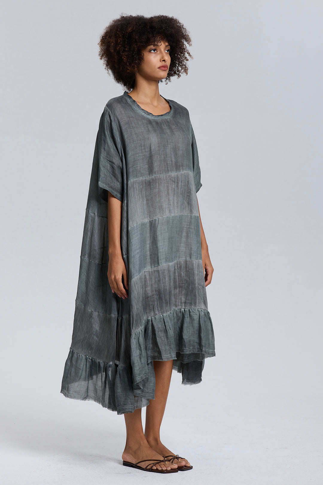 Nyx Short Sleeve Oversize Linen Dress