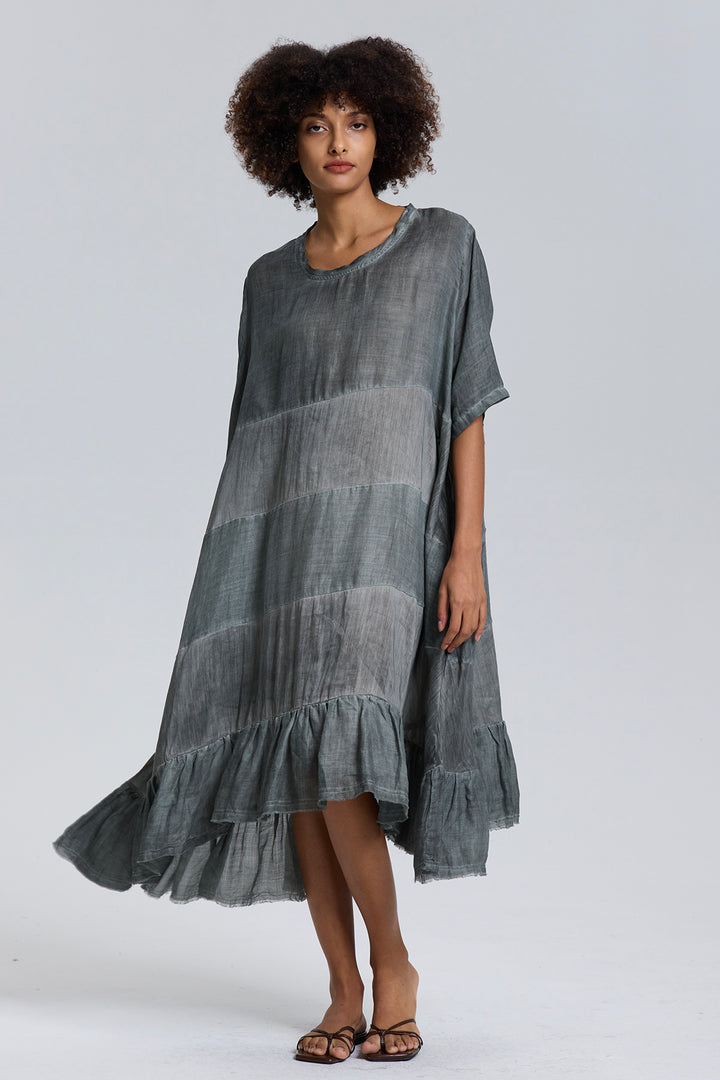 Nyx Short Sleeve Oversize Linen Dress