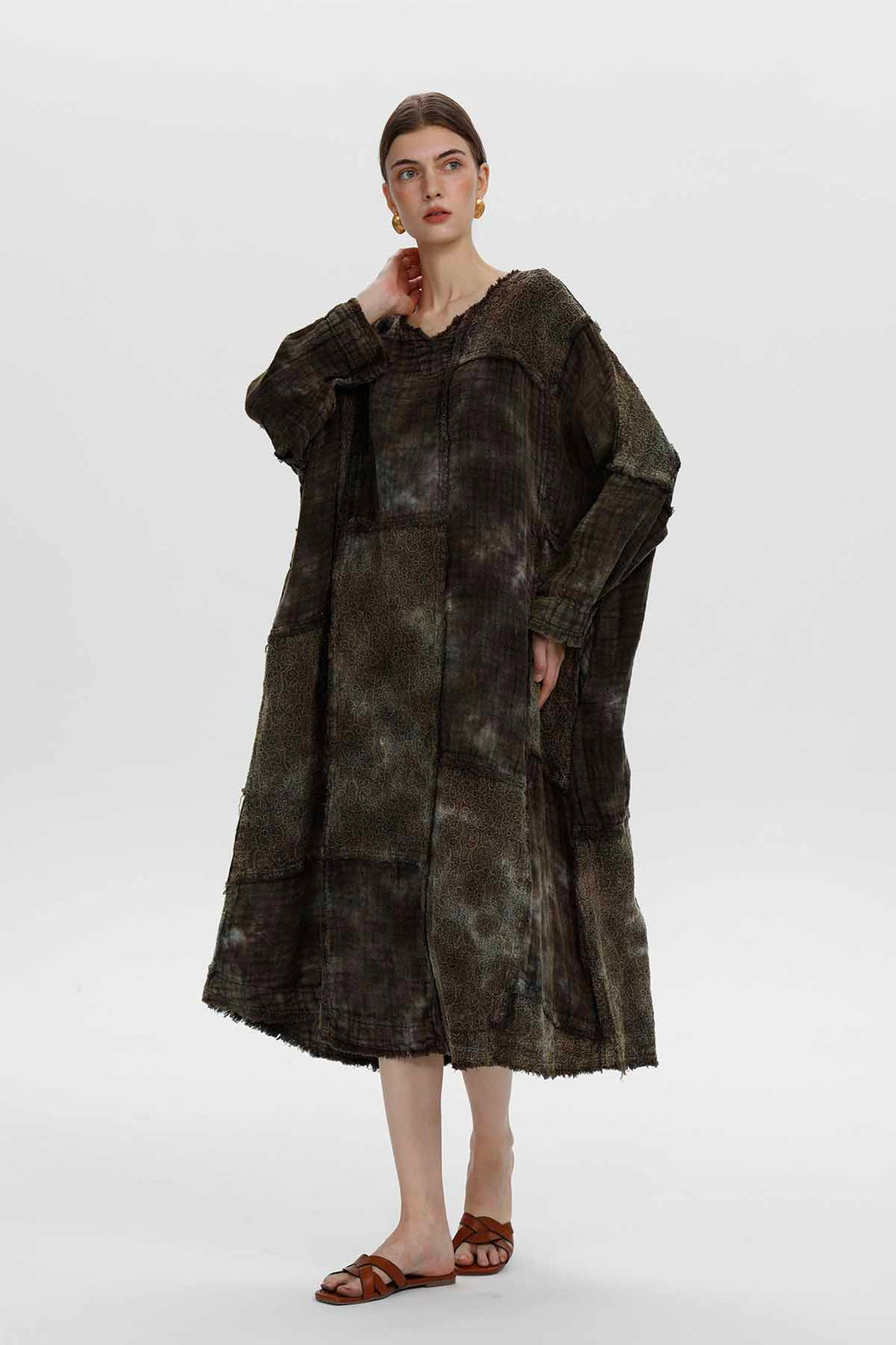 Robe en lin patchwork Maren