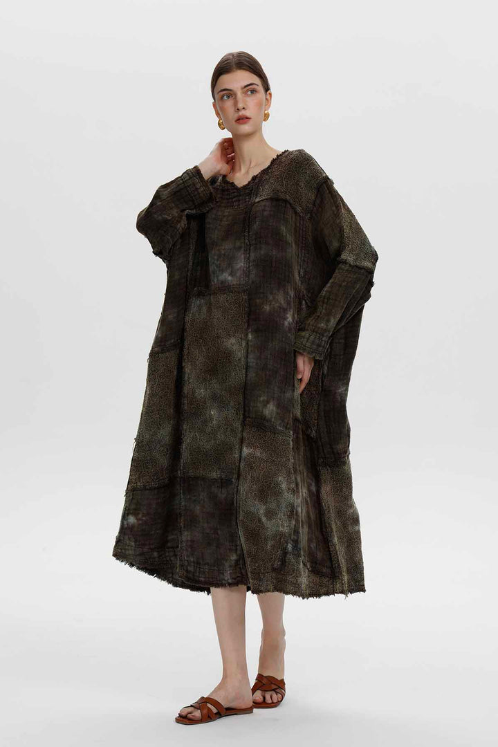 Robe en lin patchwork Maren