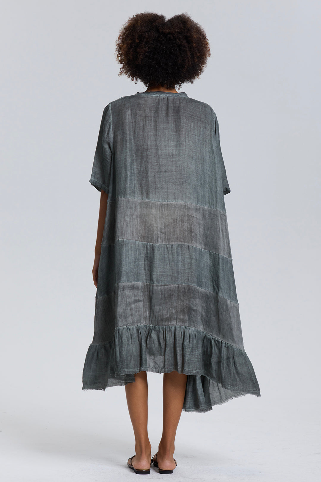 Nyx Short Sleeve Oversize Linen Dress