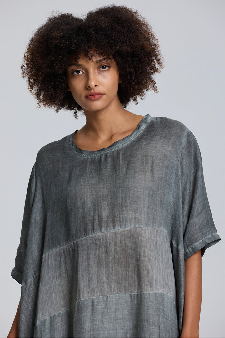 Nyx Short Sleeve Oversize Linen Dress