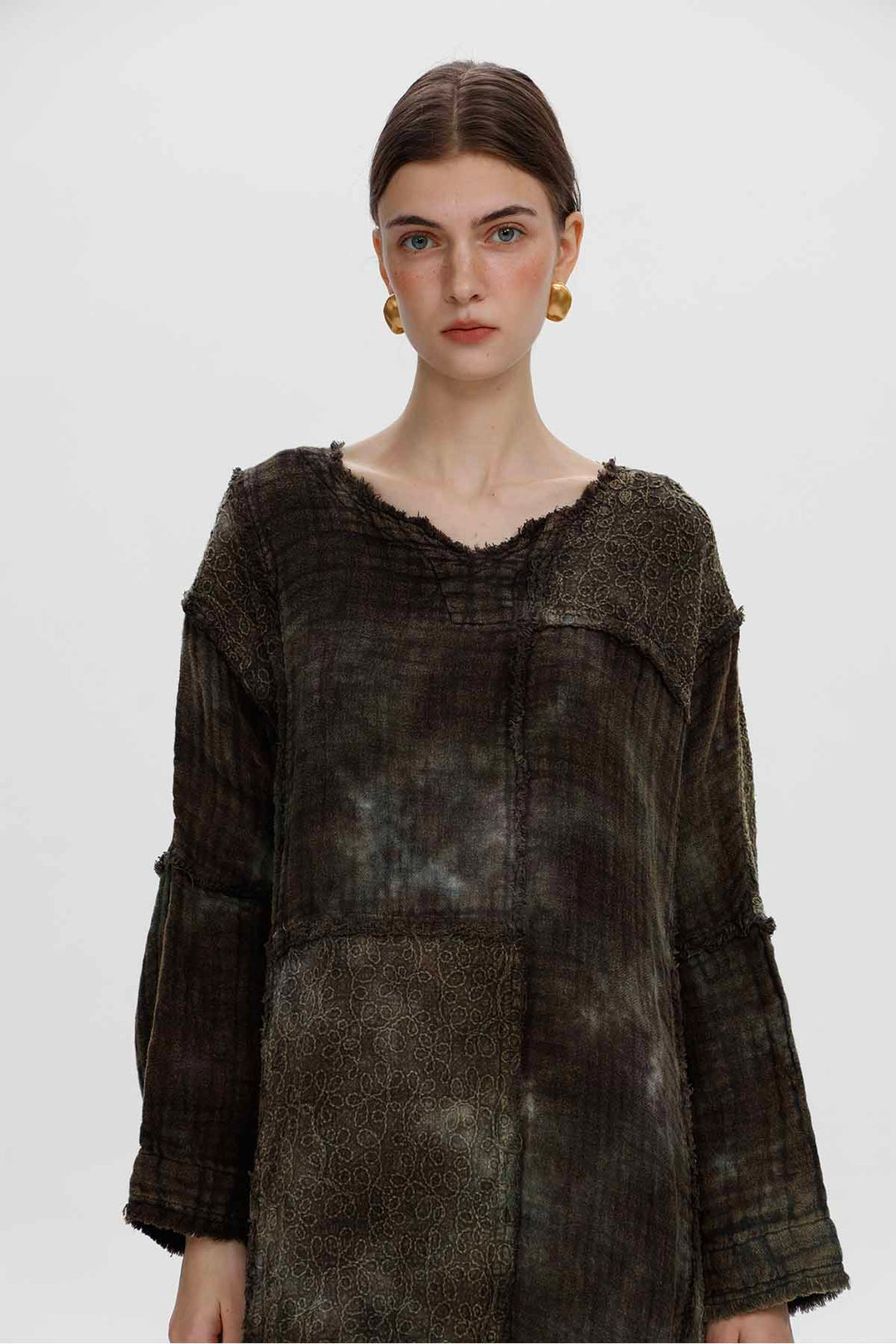 Robe en lin patchwork Maren