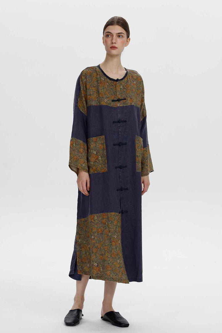 Robe ethnique en lin Elina