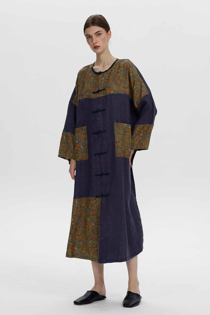 Robe ethnique en lin Elina
