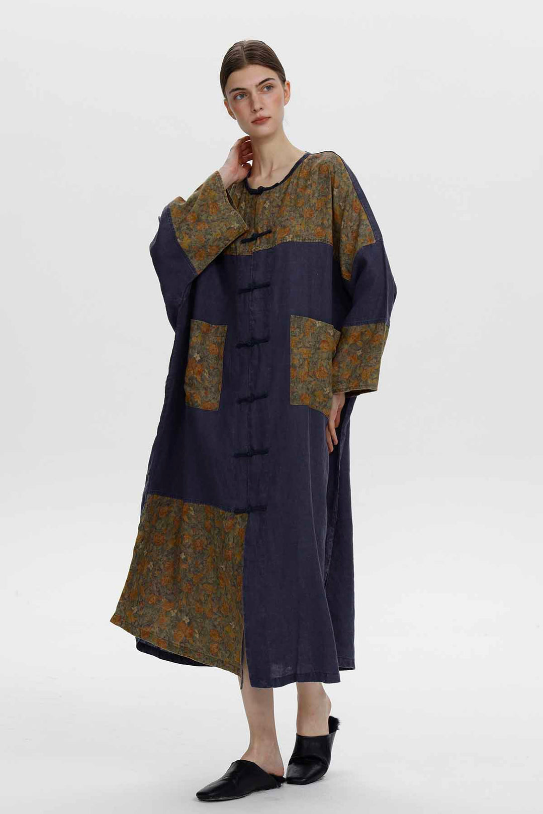 Robe ethnique en lin Elina