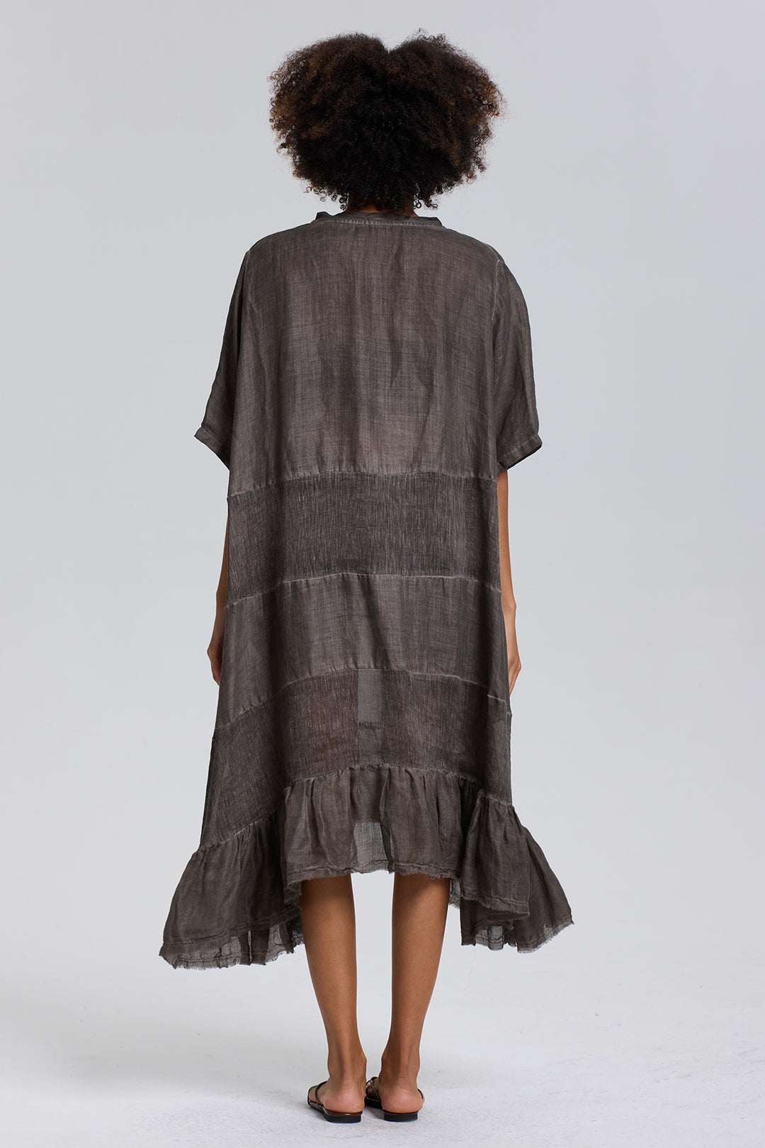 Nyx Short Sleeve Oversize Linen Dress