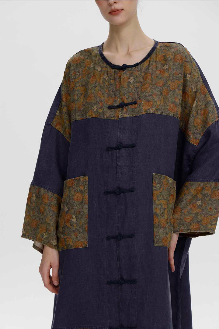 Robe ethnique en lin Elina