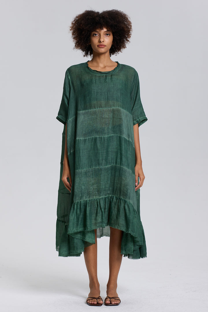 Nyx Short Sleeve Oversize Linen Dress