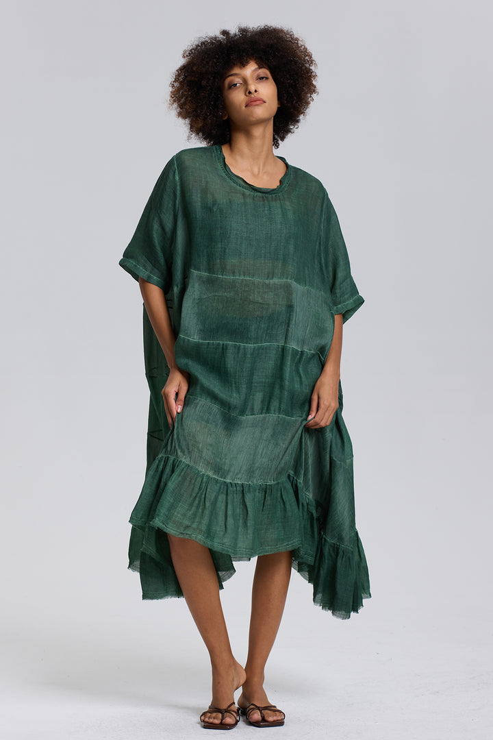 Nyx Short Sleeve Oversize Linen Dress