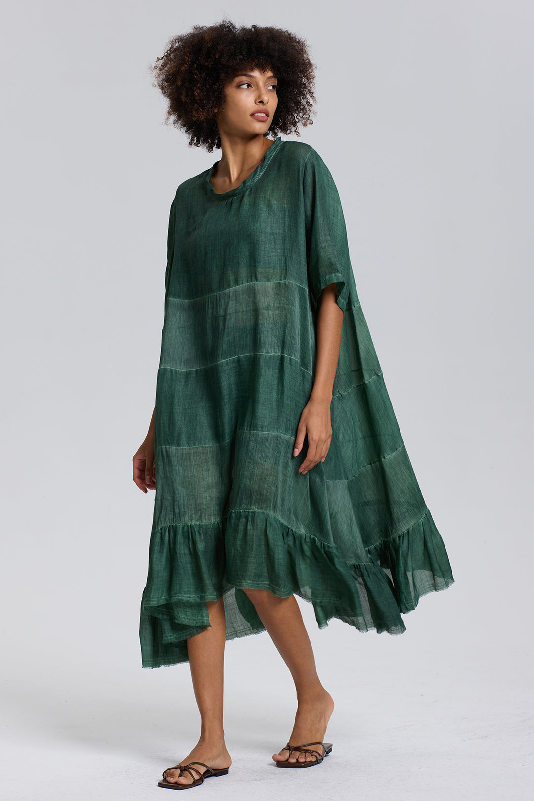 Nyx Short Sleeve Oversize Linen Dress