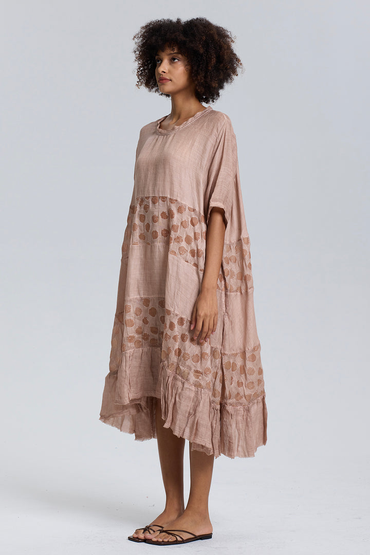 Nyx Short Sleeve Oversize Linen Dress