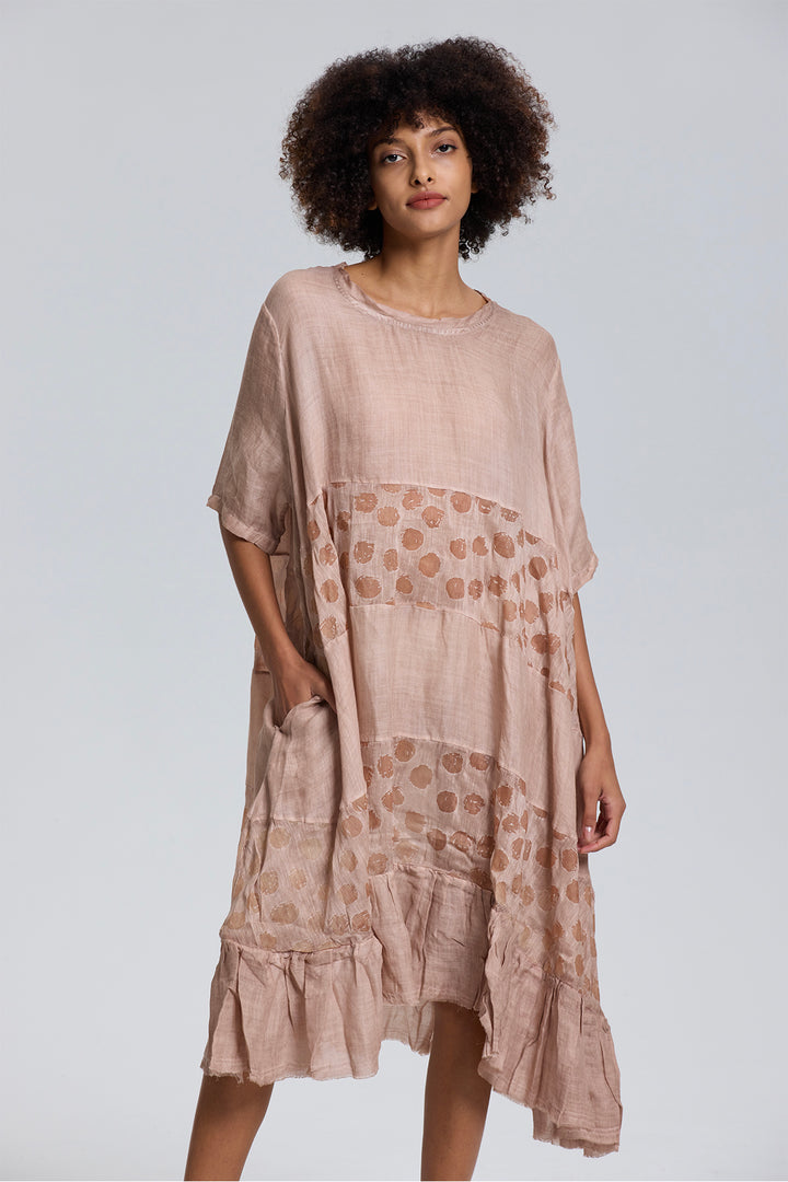 Nyx Short Sleeve Oversize Linen Dress