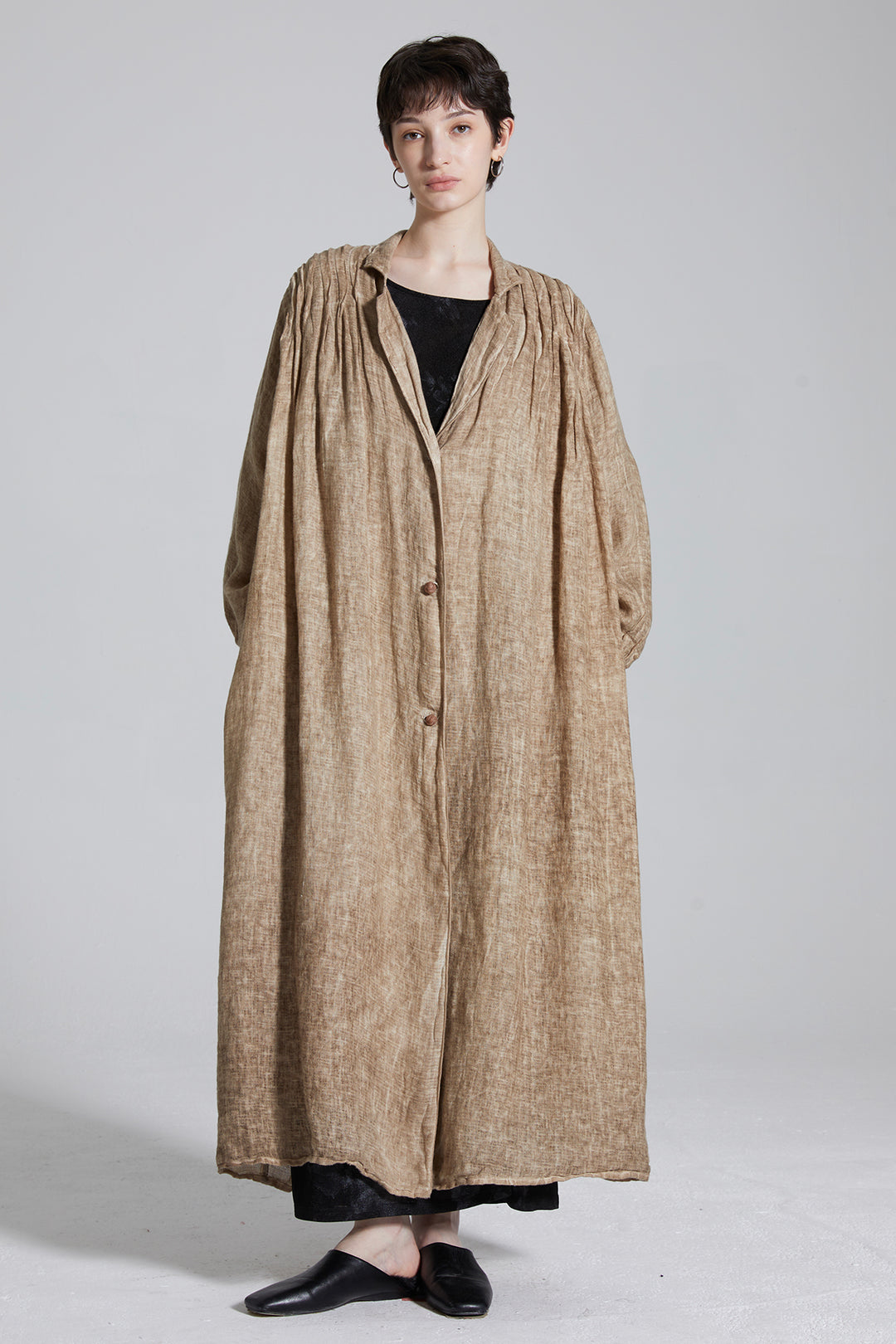 Lona Casual Cozy Linen Maxi Coat