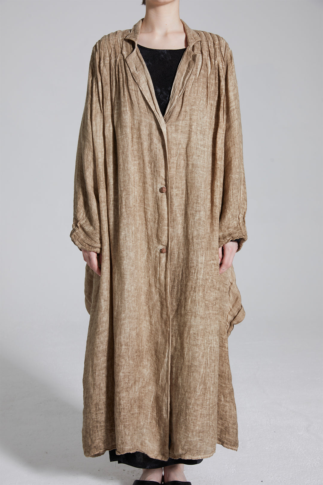 Lona Casual Cozy Linen Maxi Coat