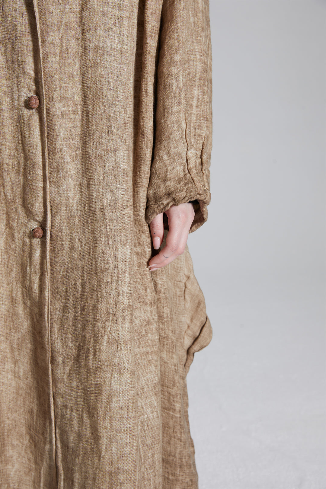 Lona Casual Cozy Linen Maxi Coat