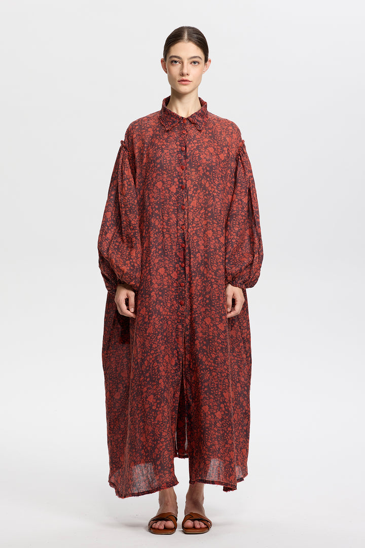 Isolde Linen Shirt Dress