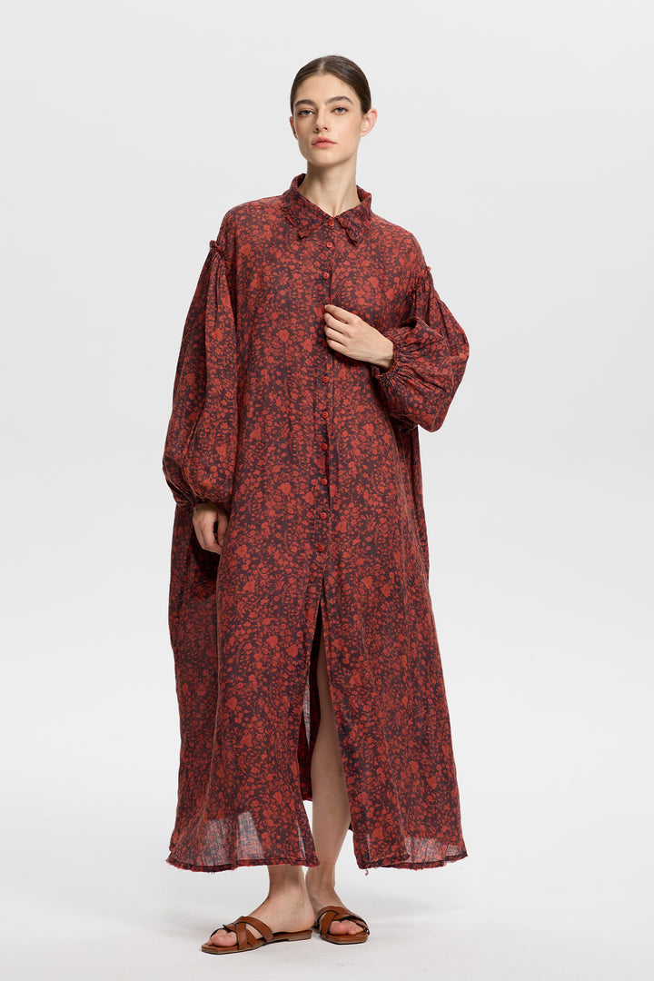 Isolde Linen Shirt Dress