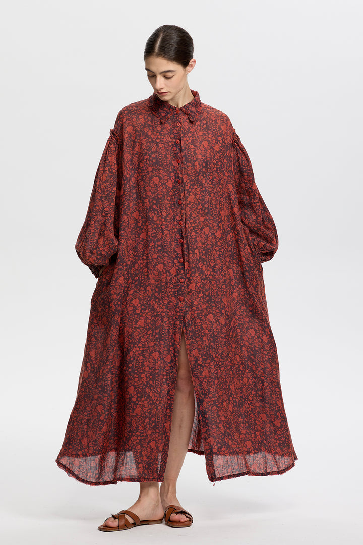 Isolde Linen Shirt Dress