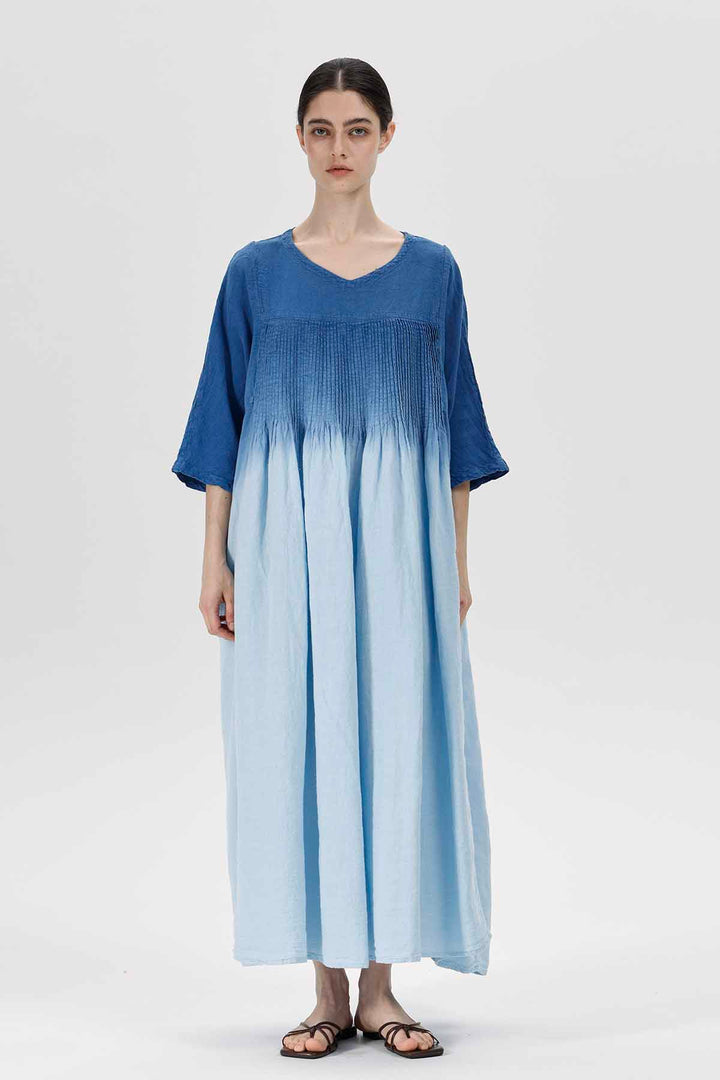 Aurelia Short Sleeve Linen Dress