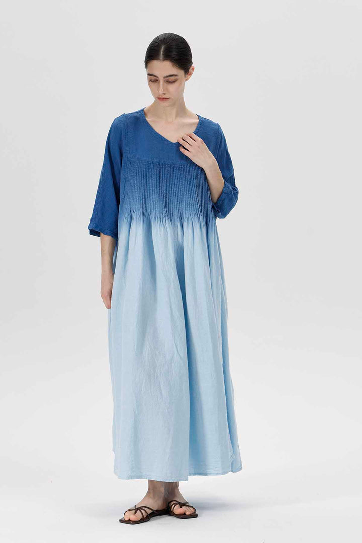 Aurelia Short Sleeve Linen Dress