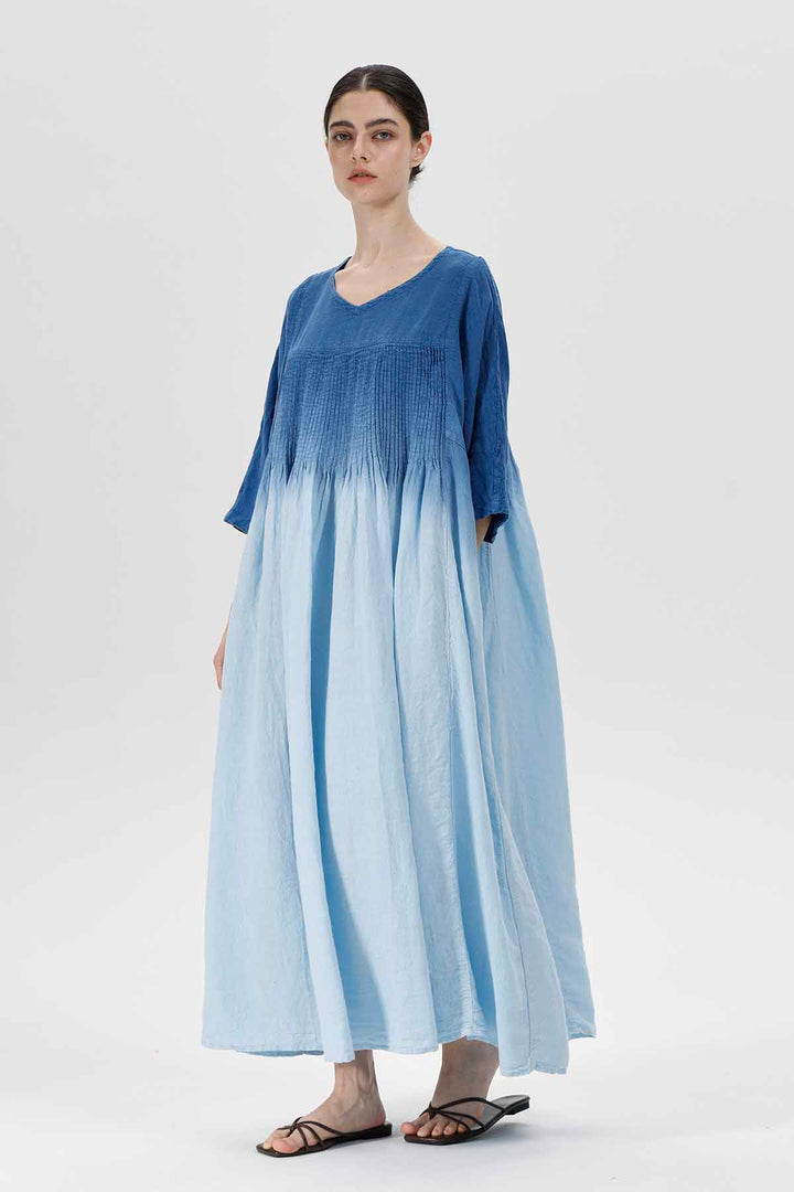 Aurelia Short Sleeve Linen Dress