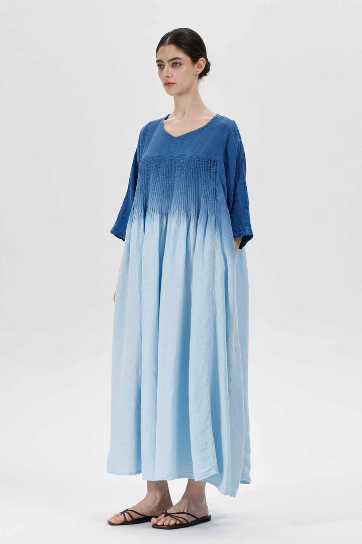 Aurelia Short Sleeve Linen Dress