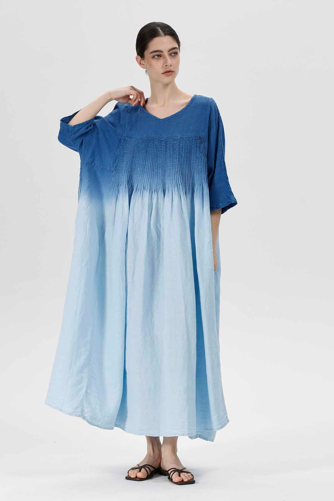 Aurelia Short Sleeve Linen Dress