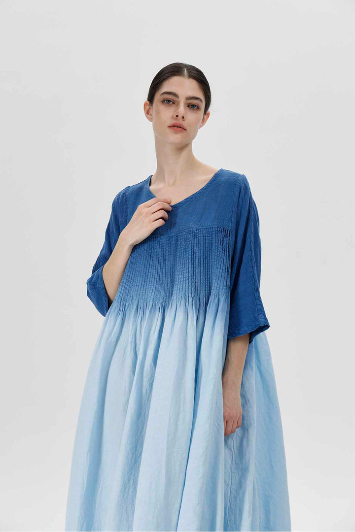 Aurelia Short Sleeve Linen Dress